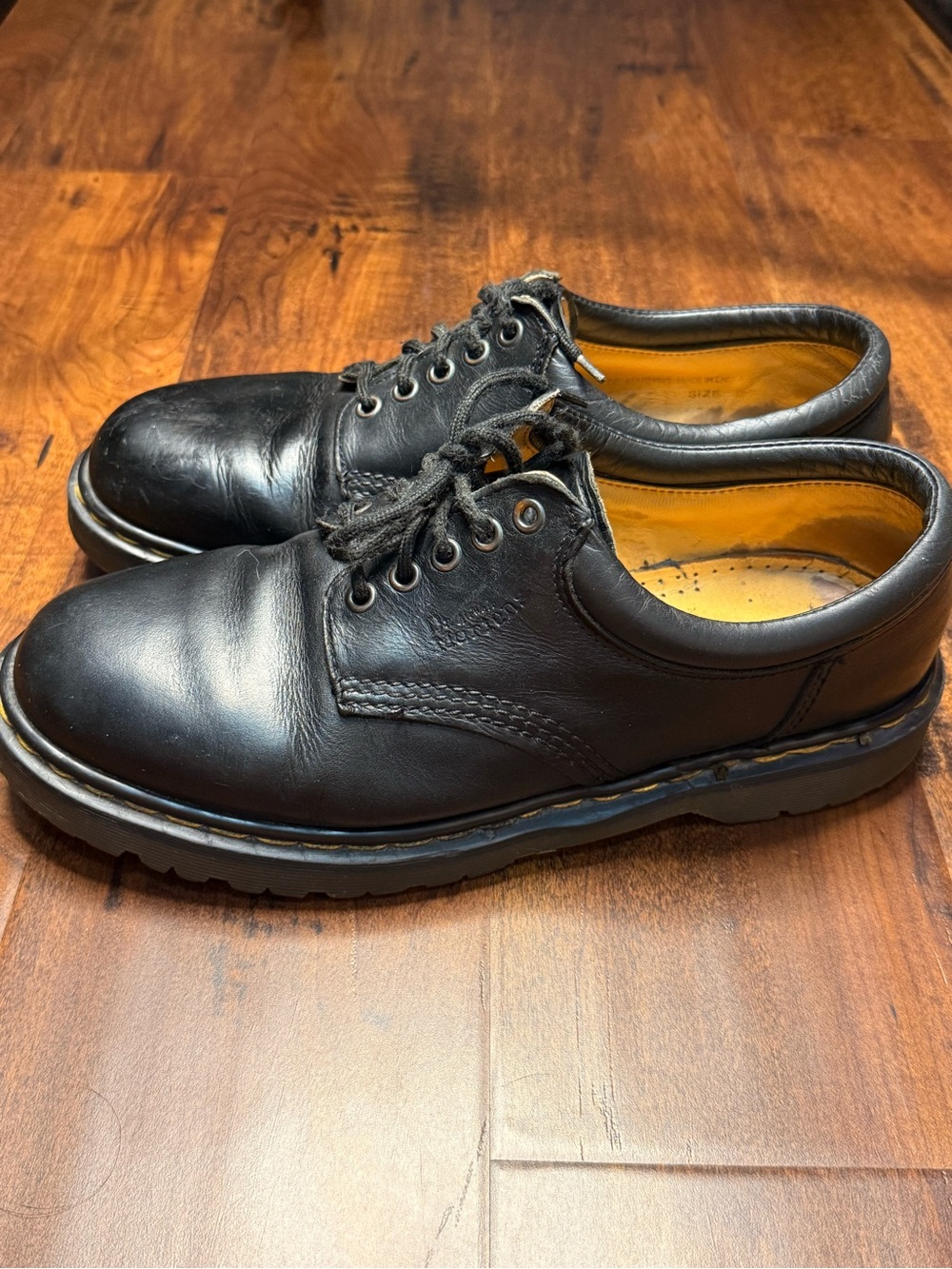 Dr. Martens MADE IN ENGLAND Black Leather Oxford-Style Lace-Up Boots